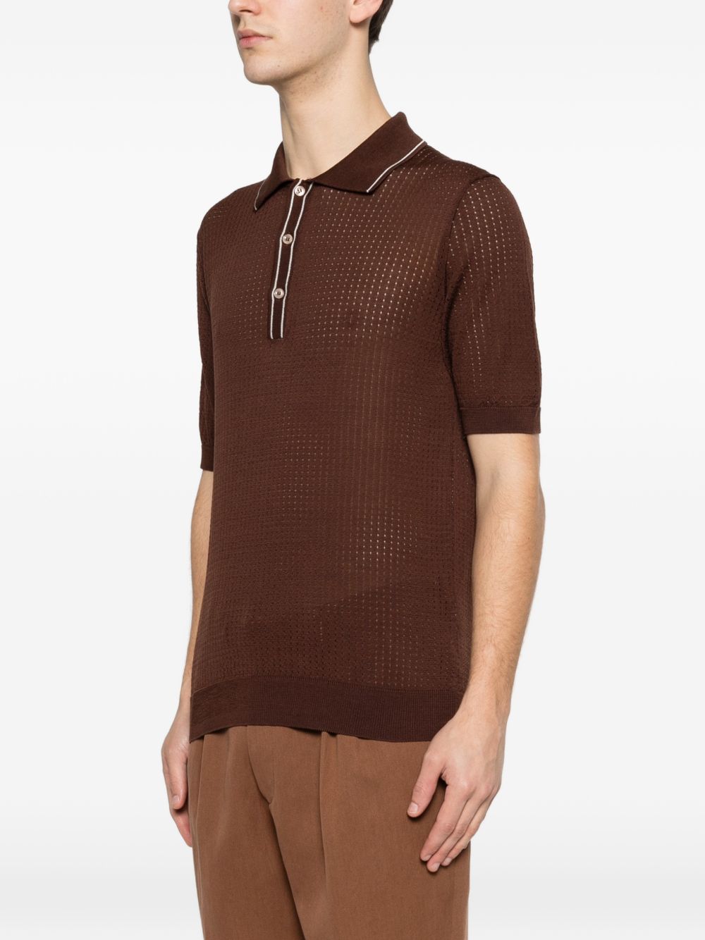 buttoned polo shirt