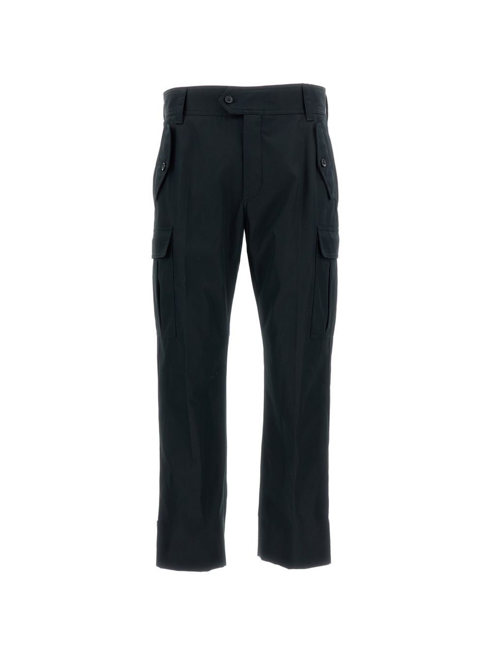 buttoned cargo-pocket trousers