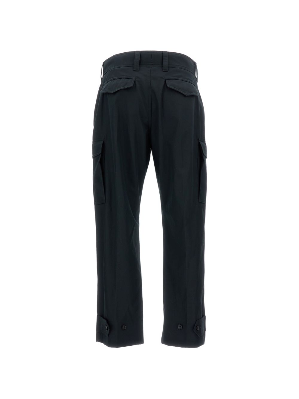 buttoned cargo-pocket trousers
