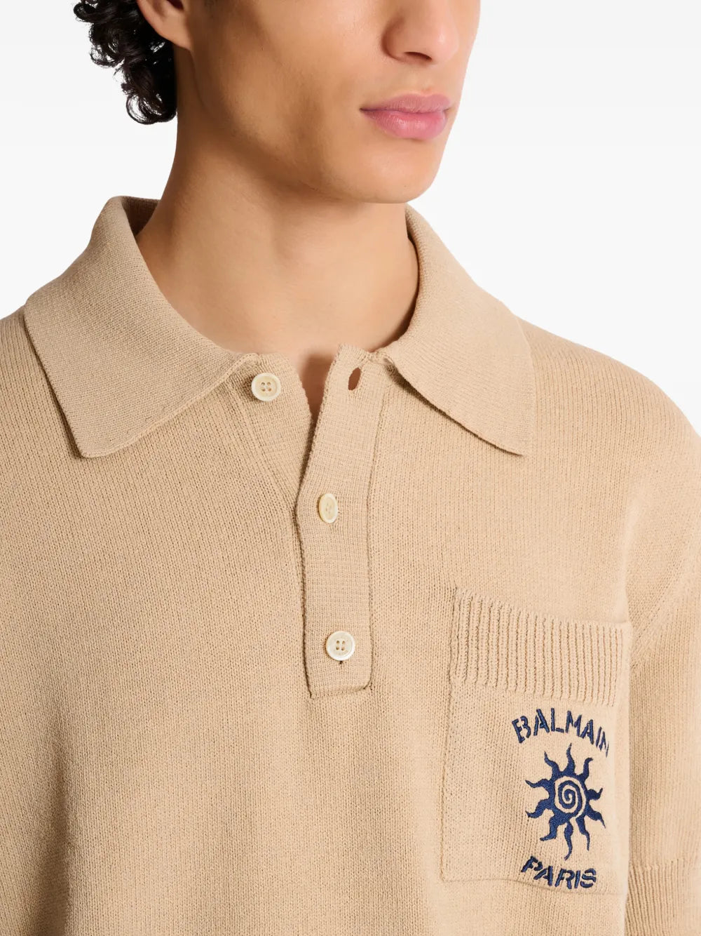short-sleeve knitted polo shirt 