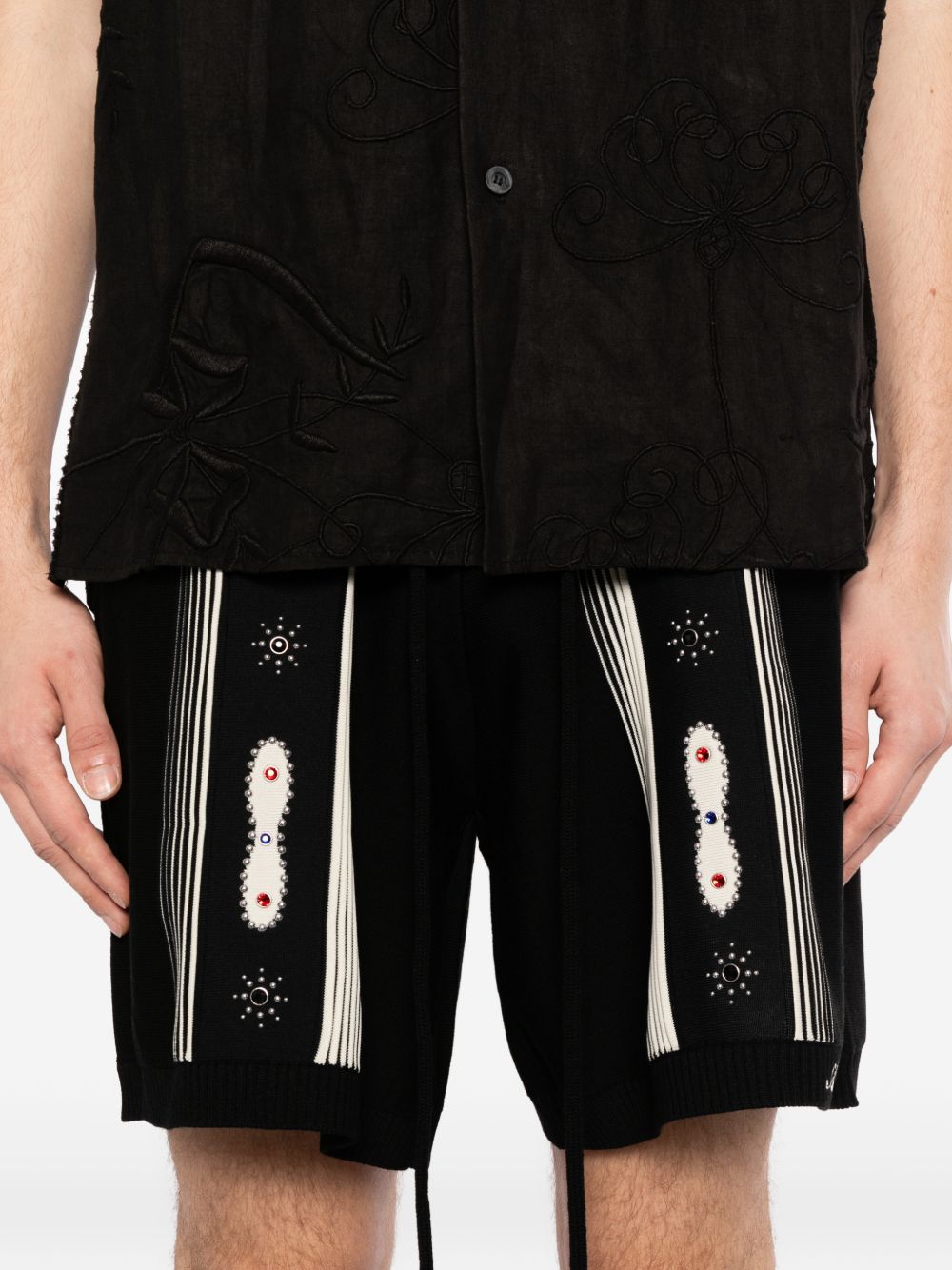 striped shorts