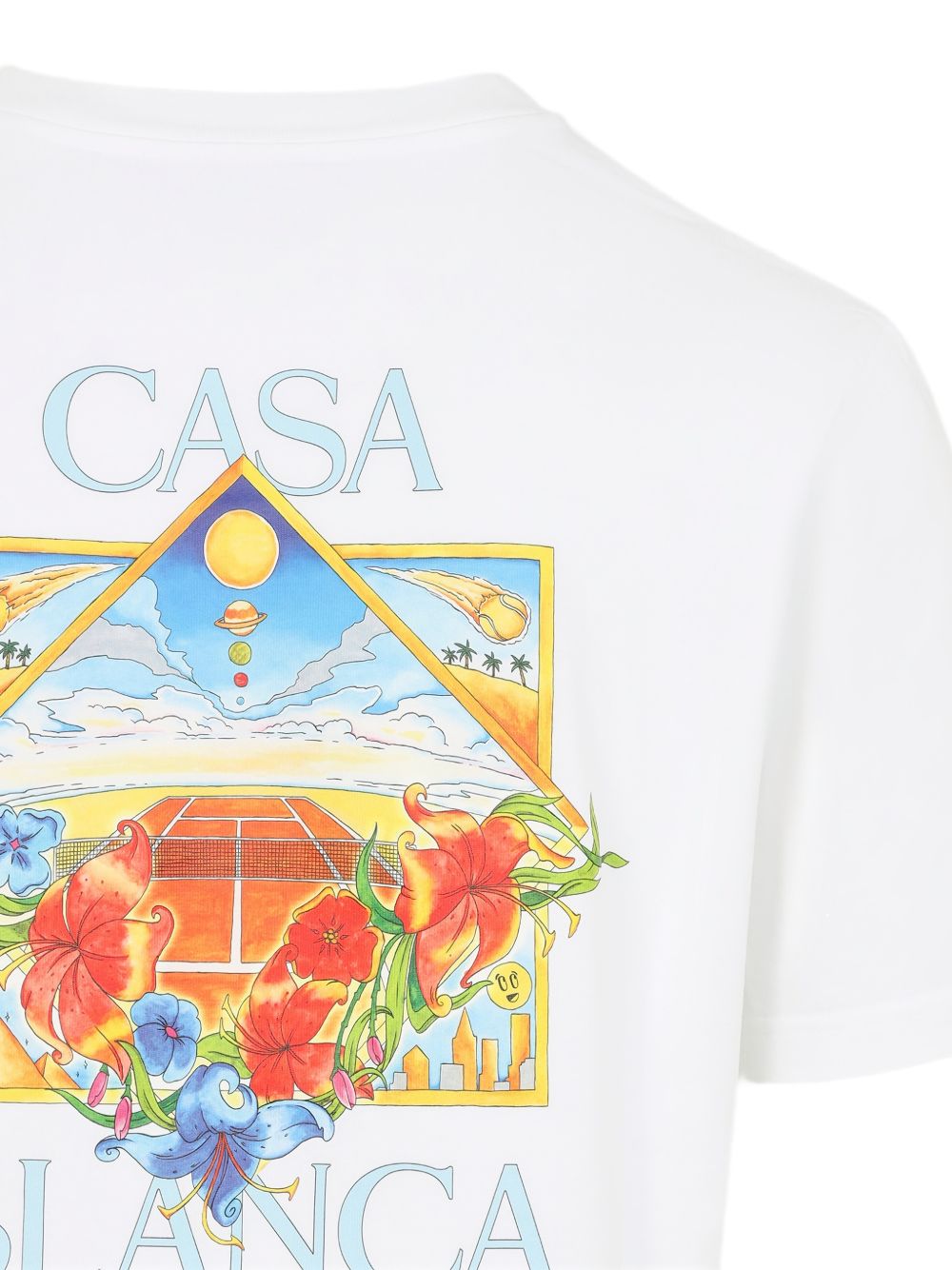 floral-print T-shirt