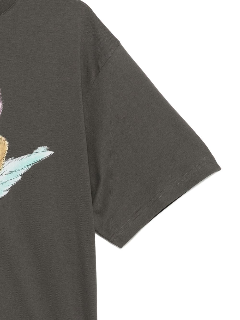 teddy-print T-shirt