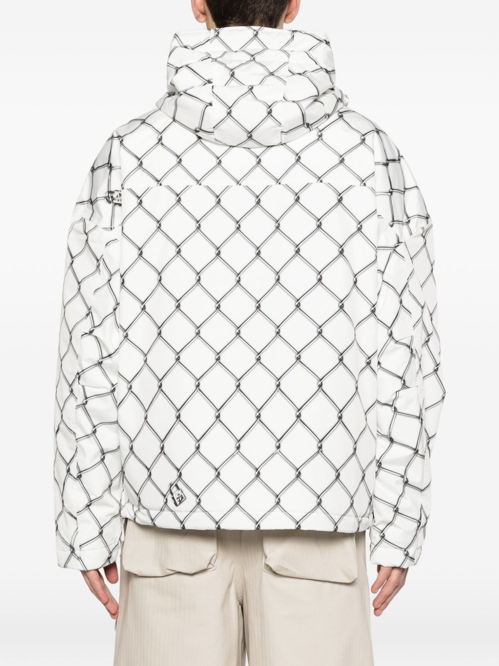 graphic hooded coat