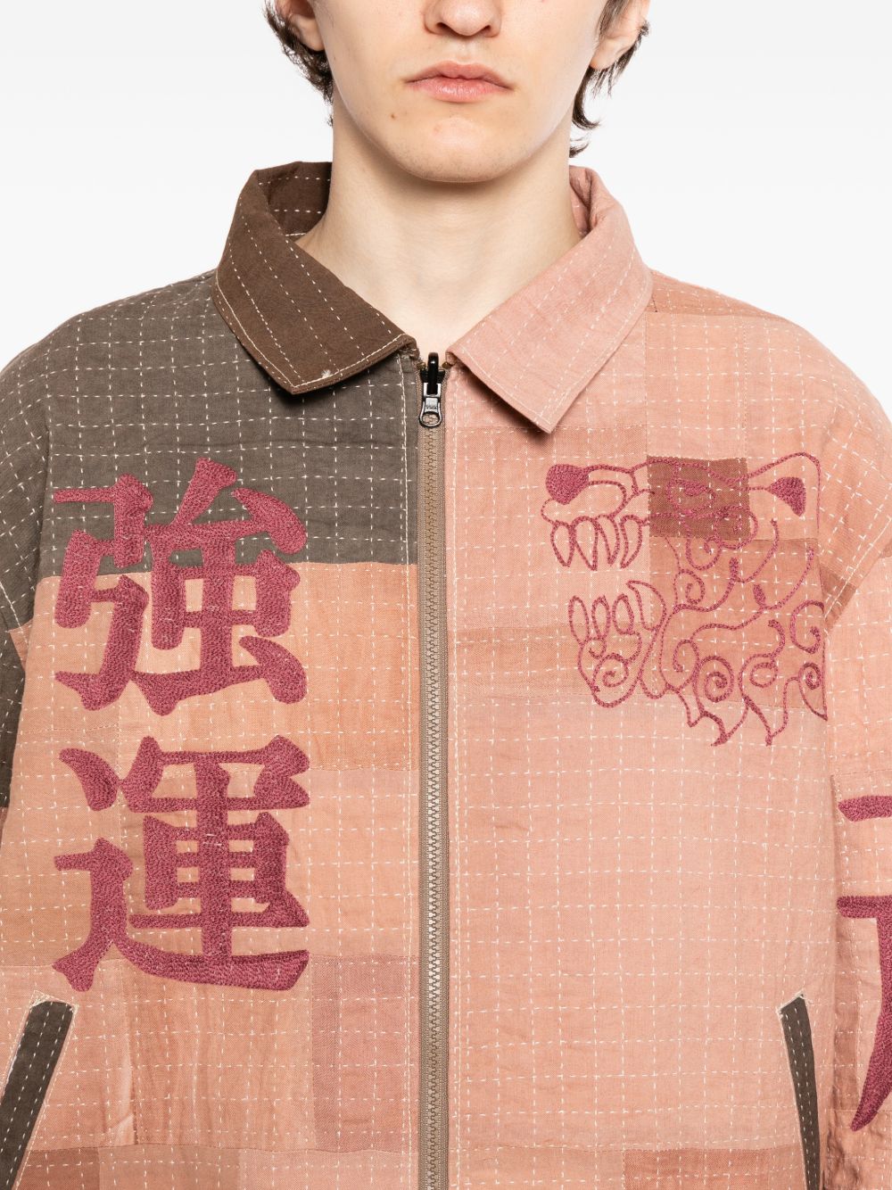 graphic-print reversible jacket