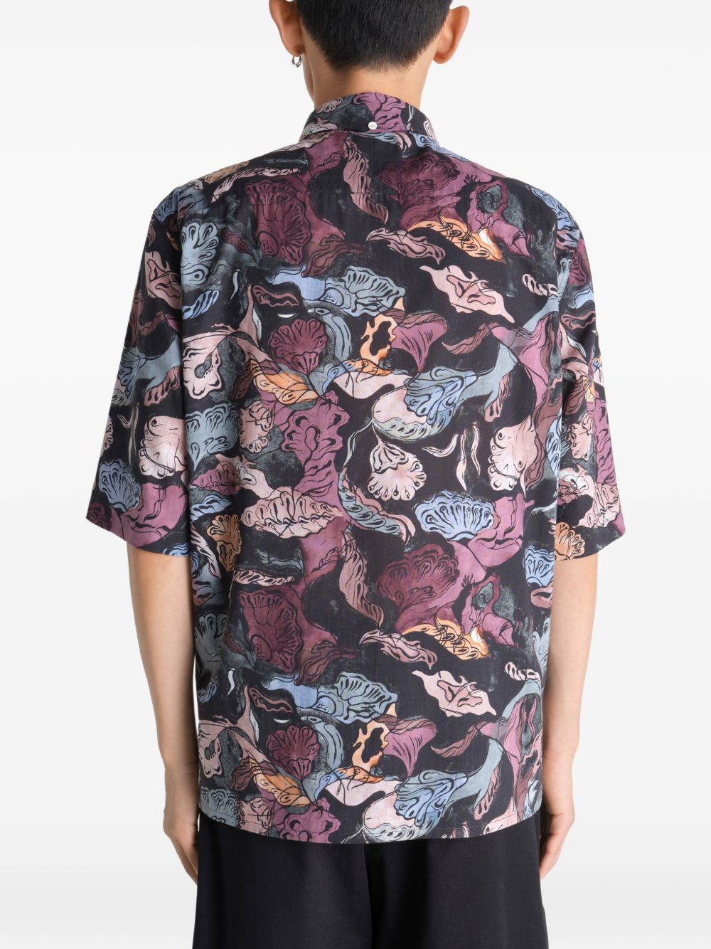 short-sleeve buttoned shirt