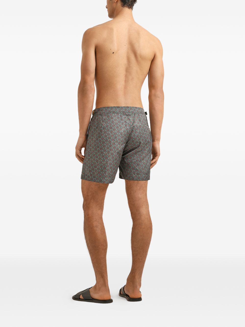 Bulldog floral-print swim shorts