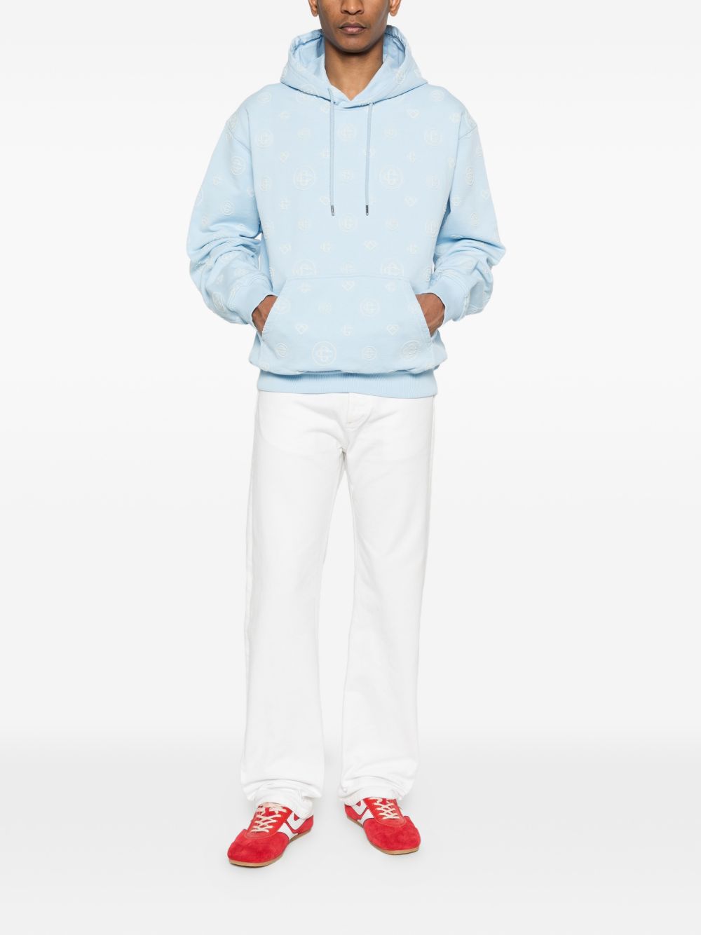 monogram-appliqué hoodie