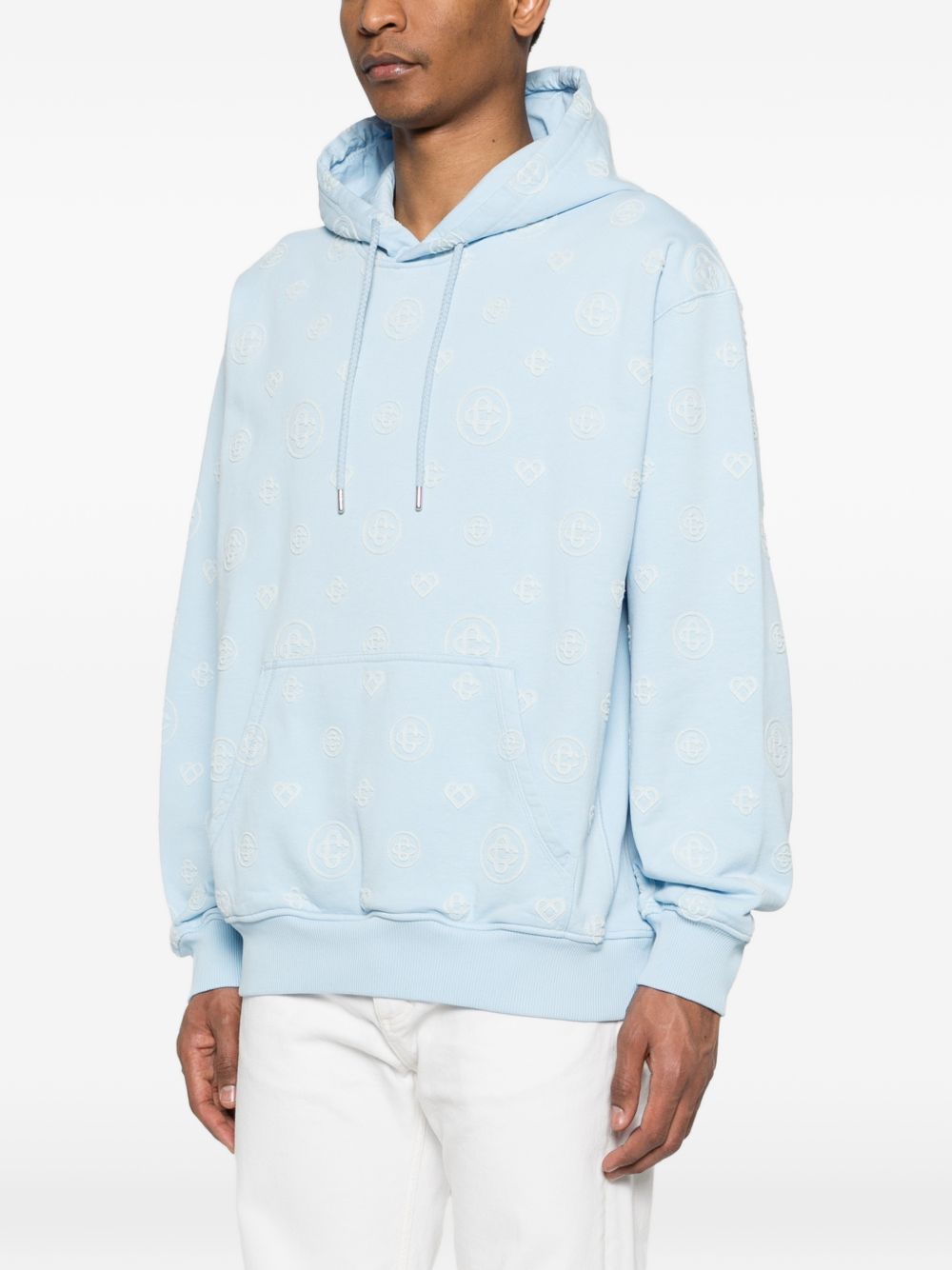monogram-appliqué hoodie