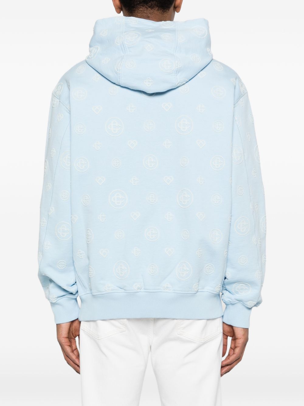 monogram-appliqué hoodie