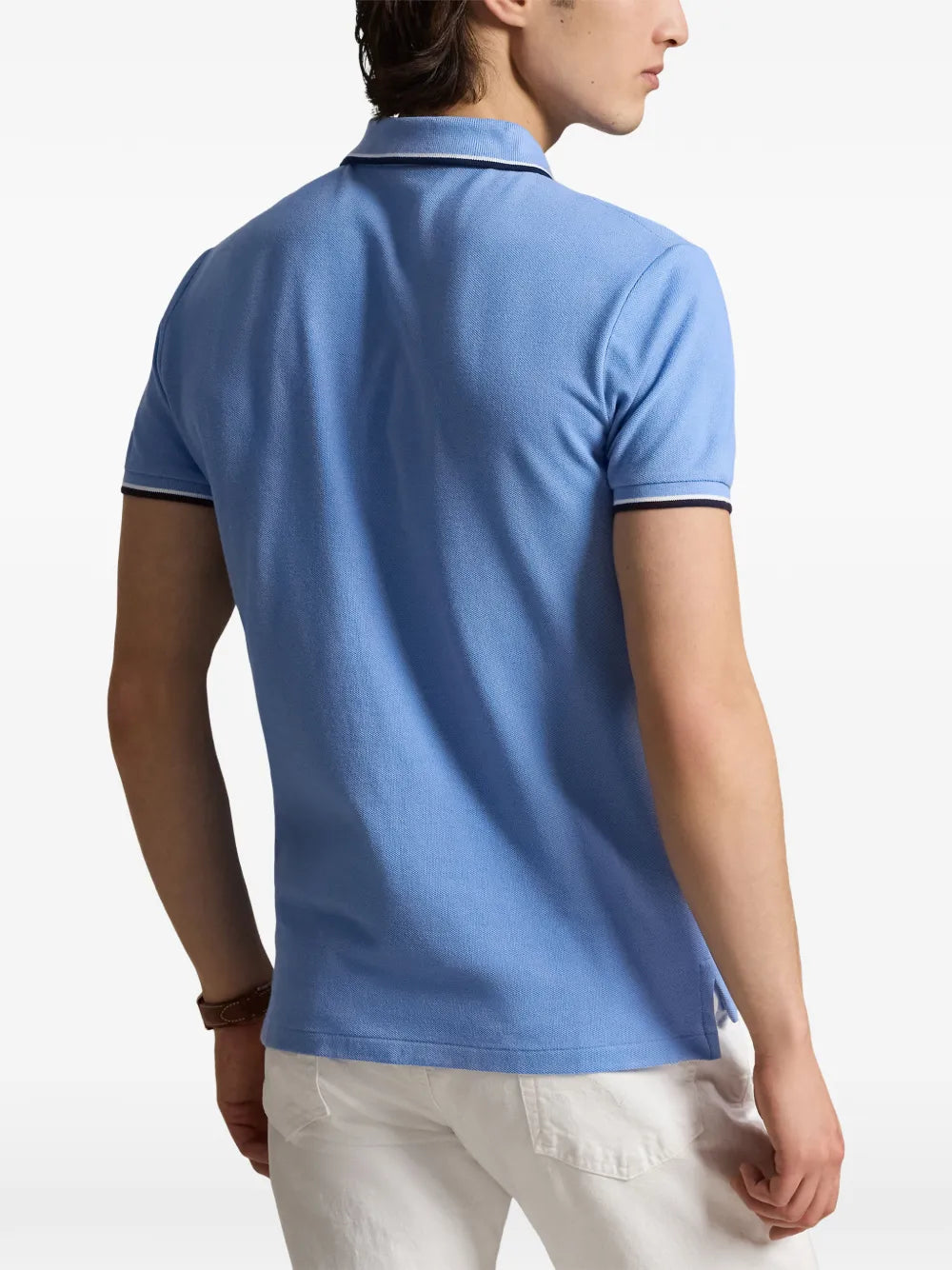 embroidered short-sleeve polo shirt