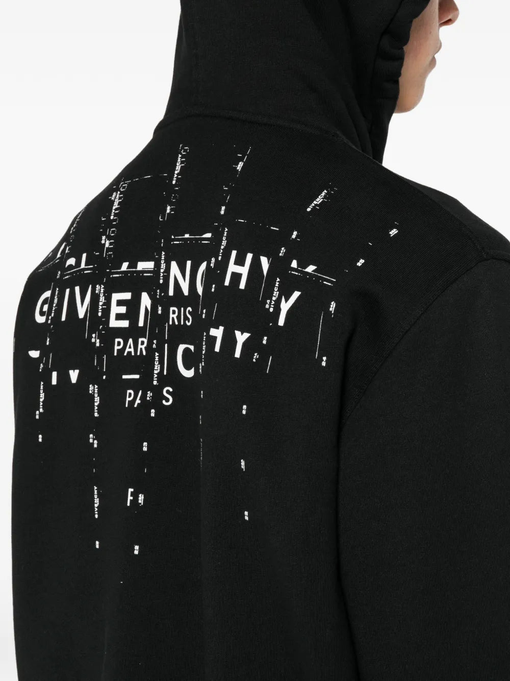 logo-print zip-up hoodie