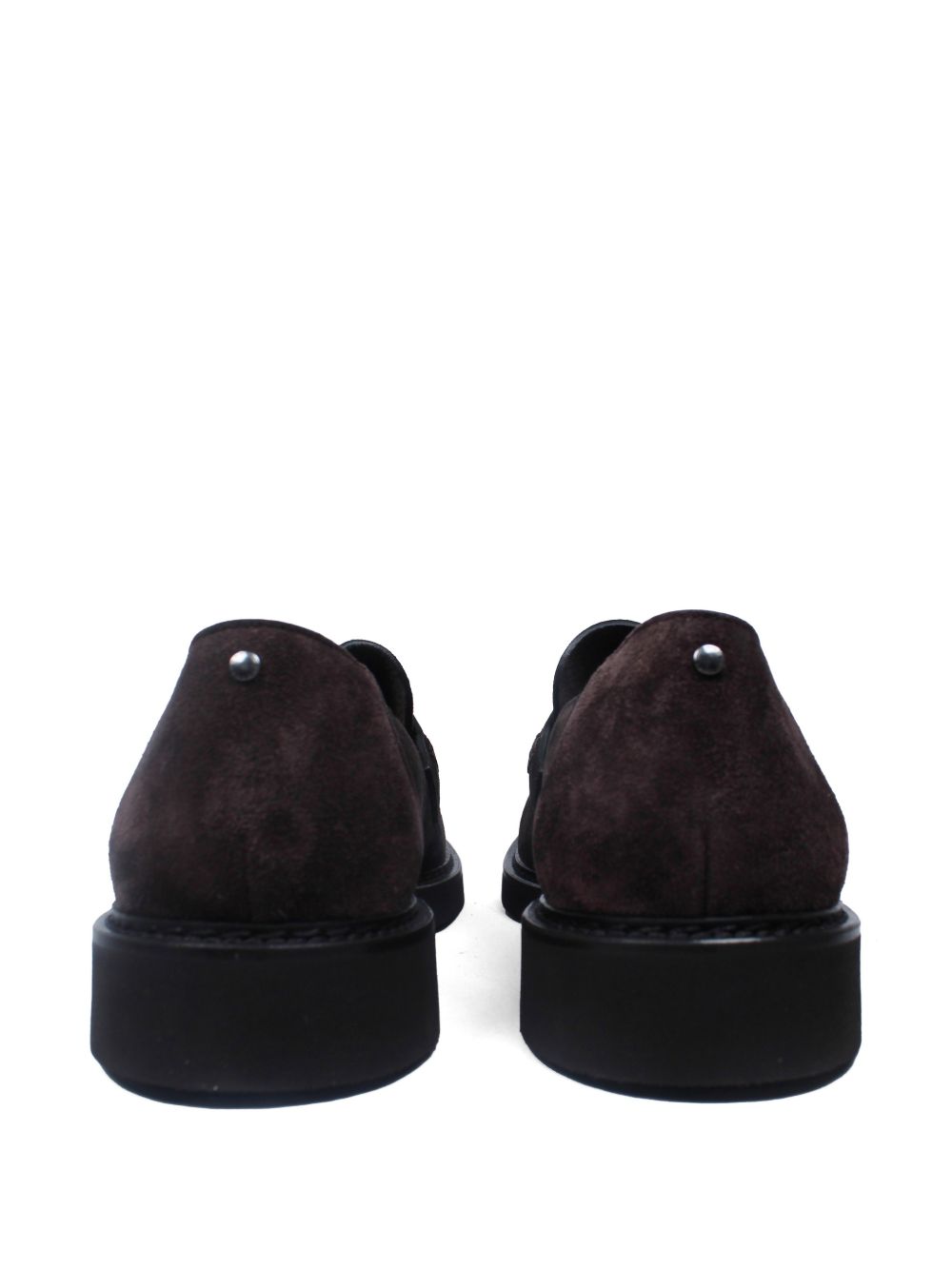 panelled penny leather loafers