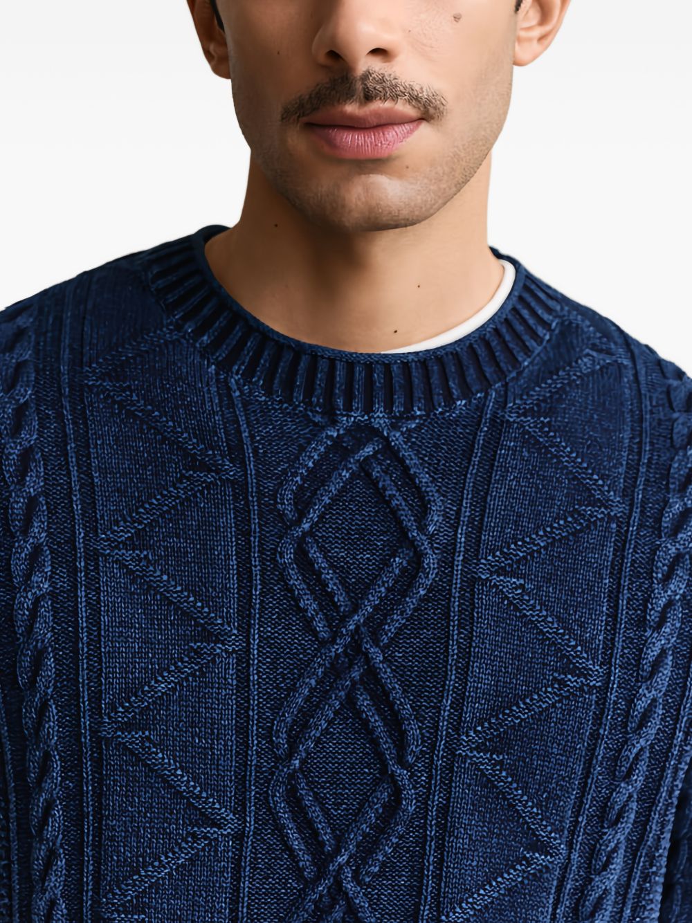 cable-knit sweater