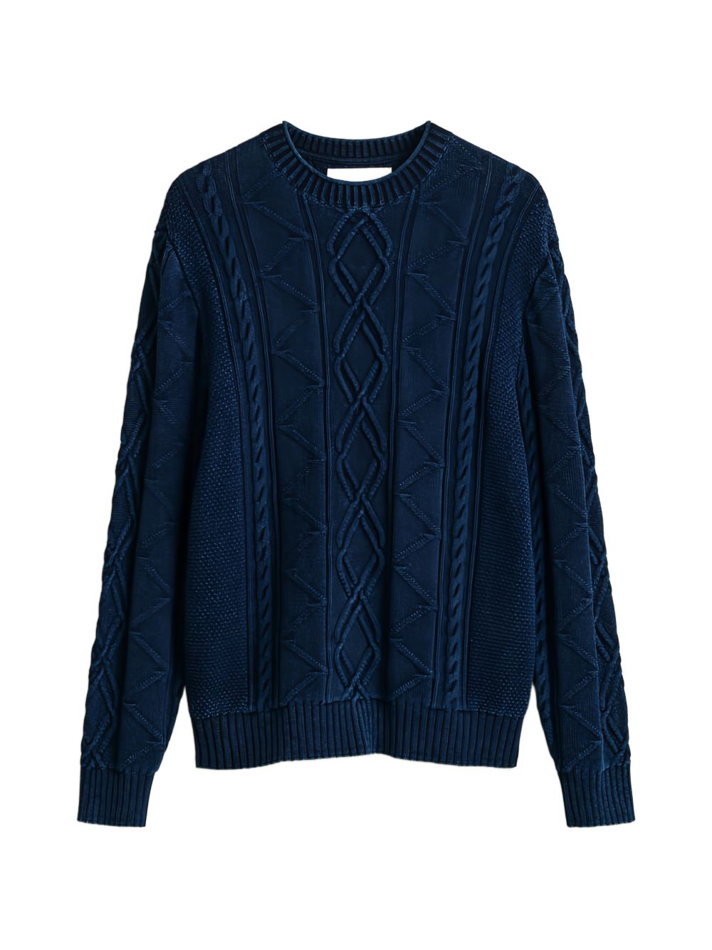 cable-knit sweater