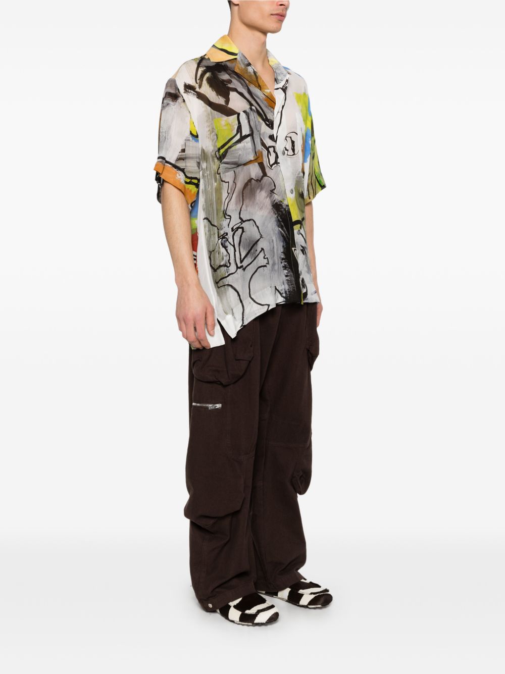 printed camp shirt