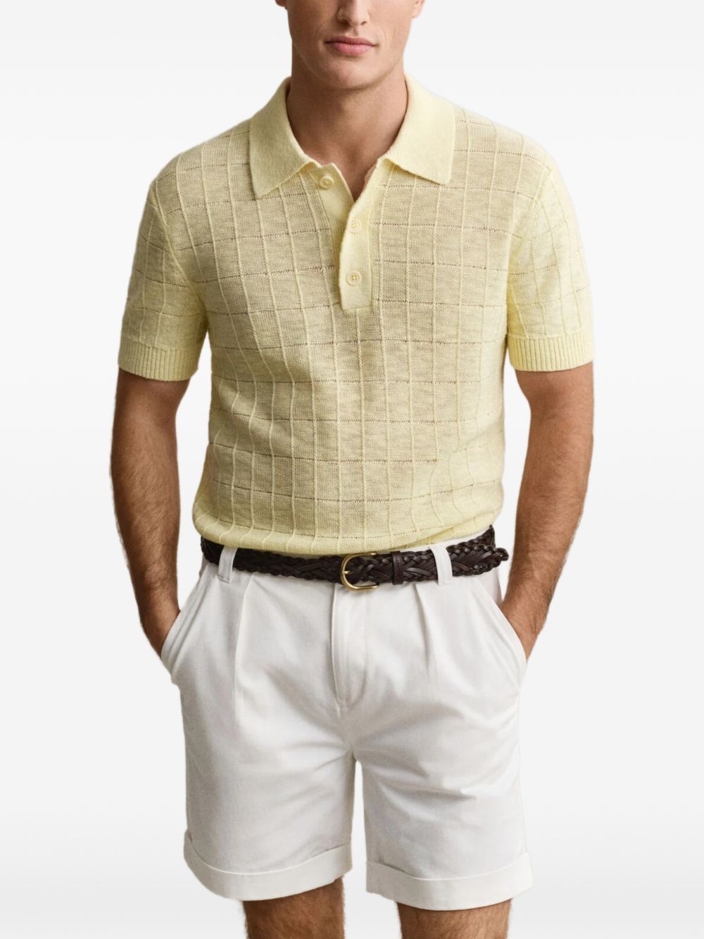 textured polo shirt