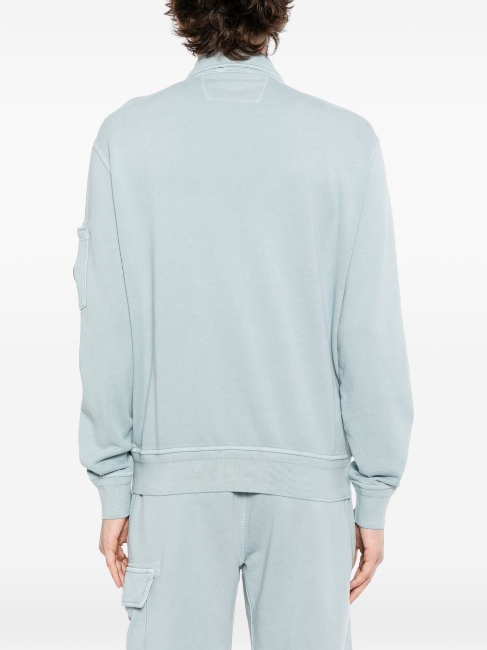 Diagonal fleece sweatshirt