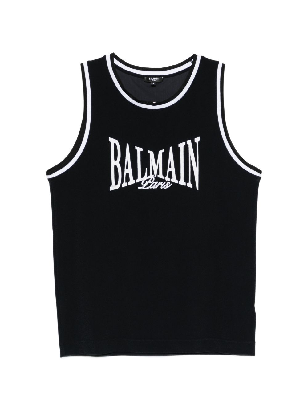 logo-embroidered tank top