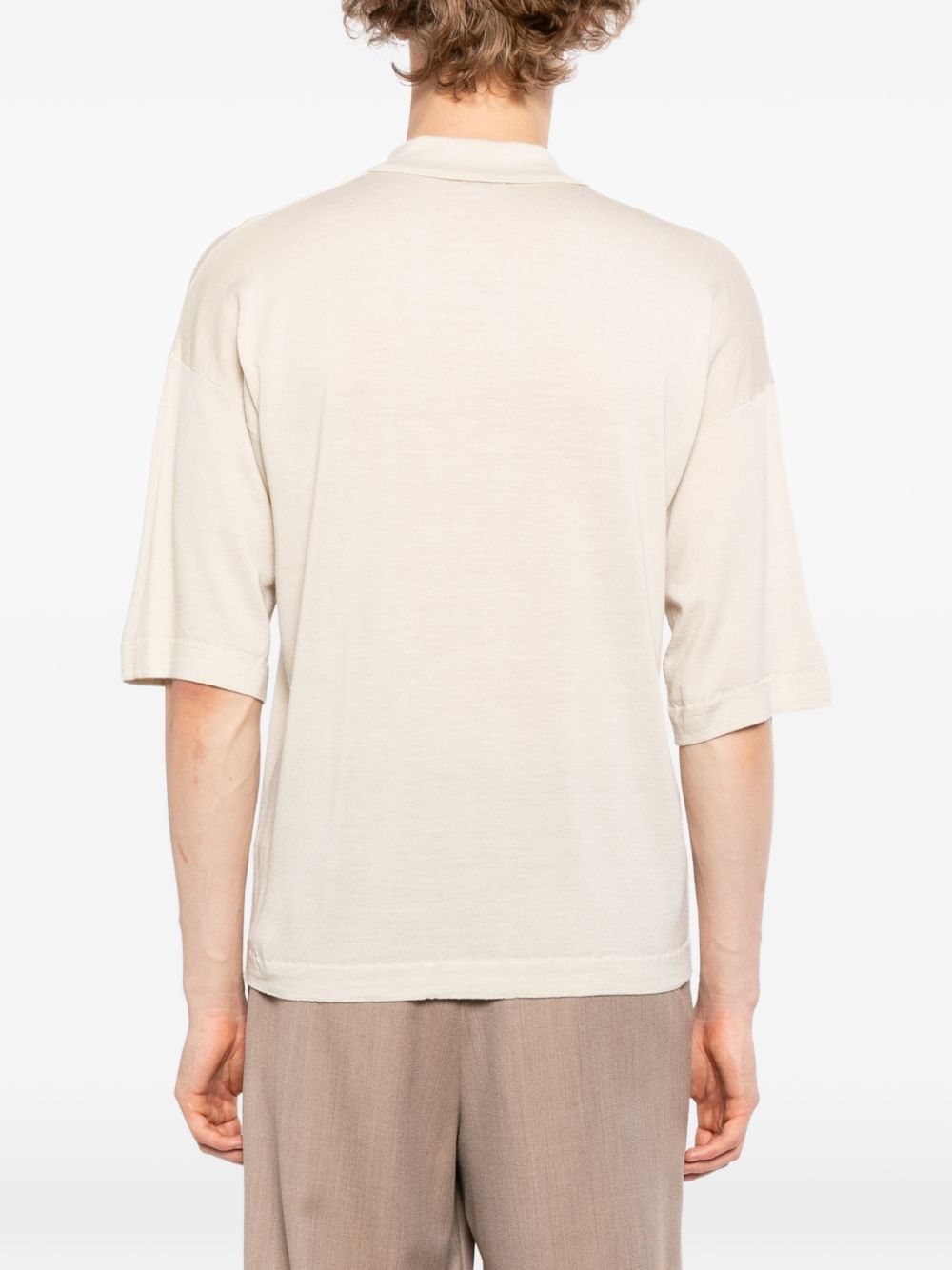 buttoned knit shirt