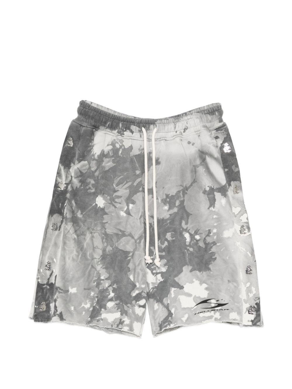 tie-dye embellishment shorts