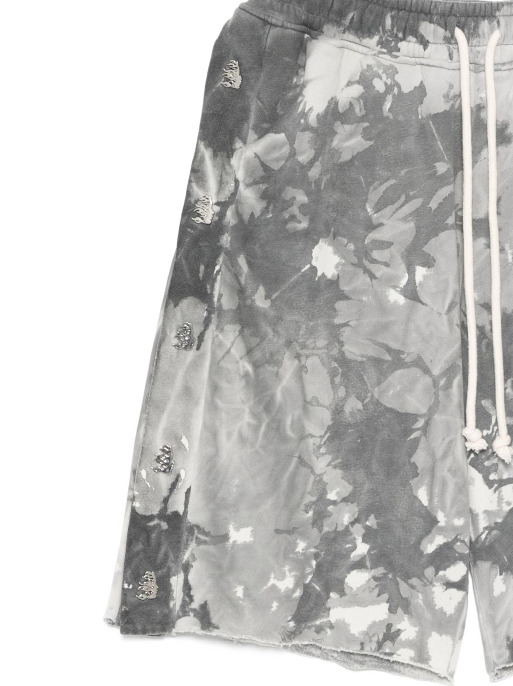 tie-dye embellishment shorts