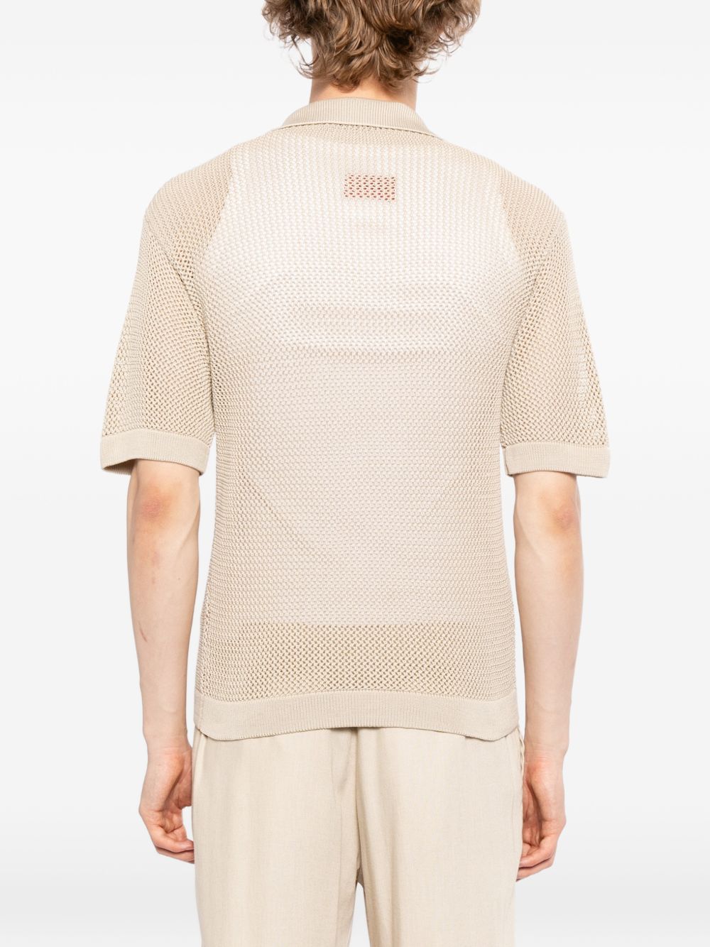 tilley knitted polo shirt