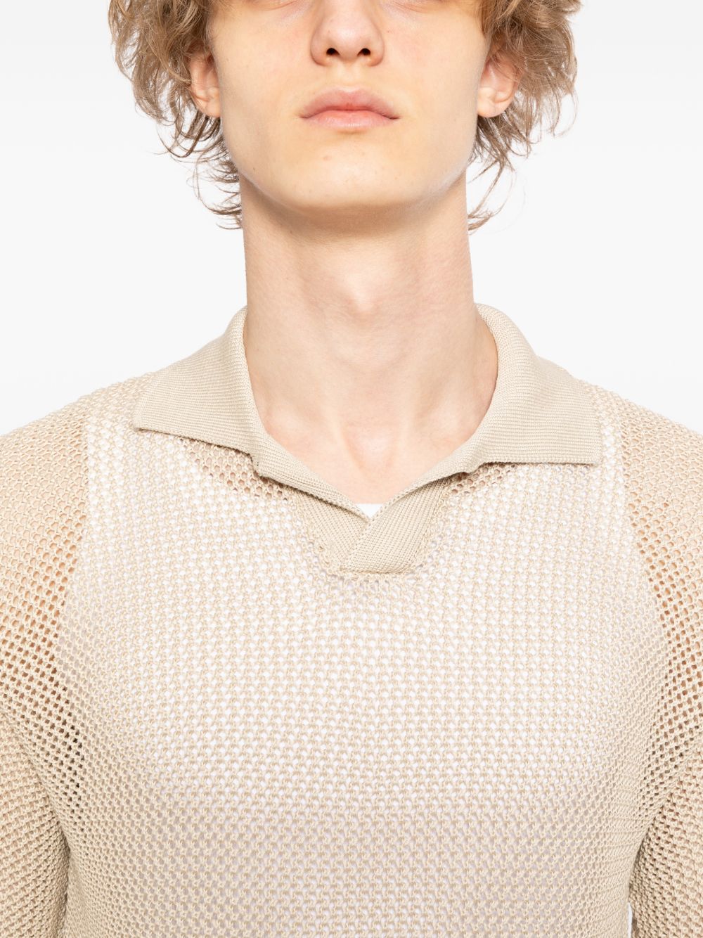 tilley knitted polo shirt