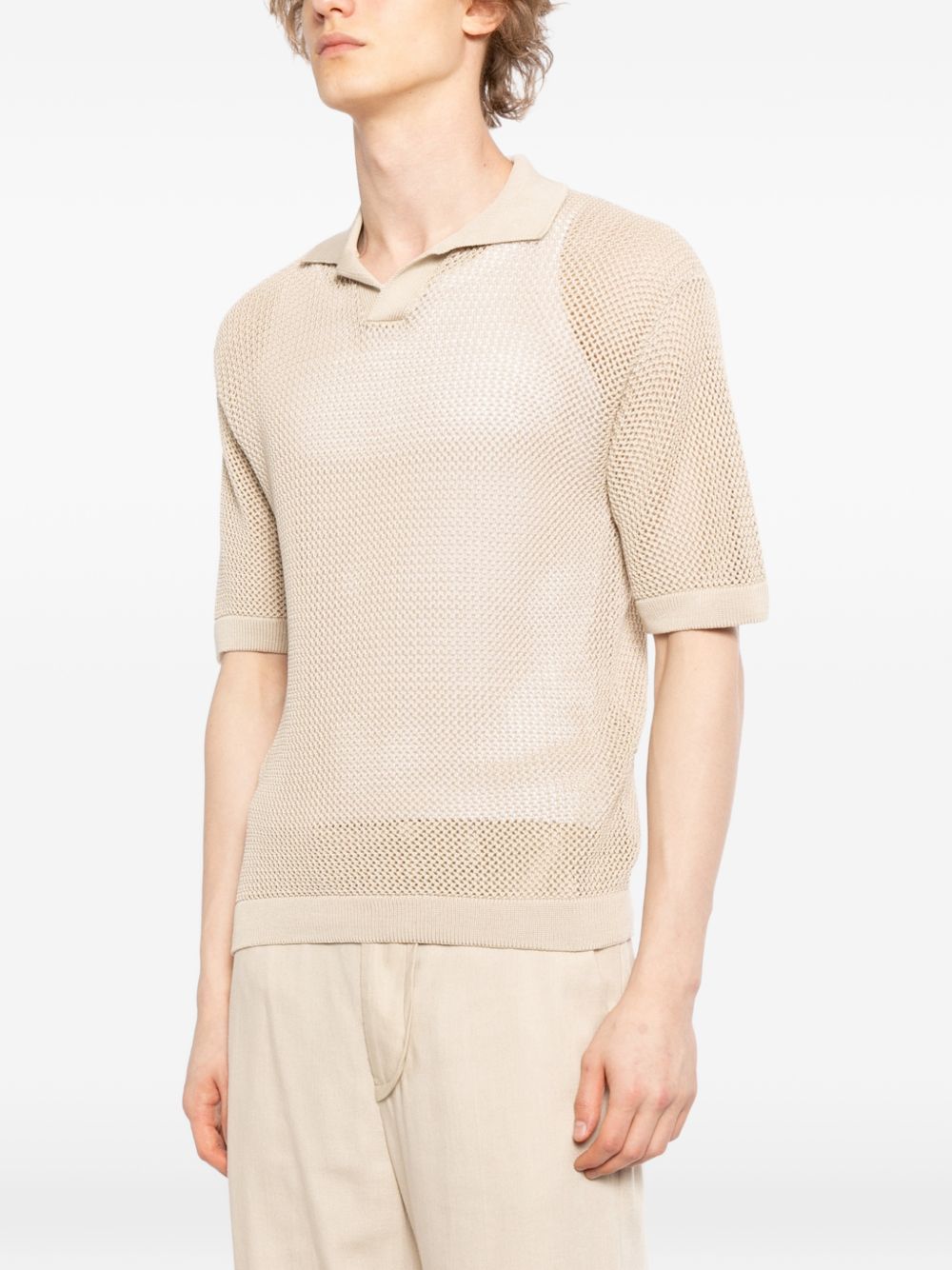 tilley knitted polo shirt