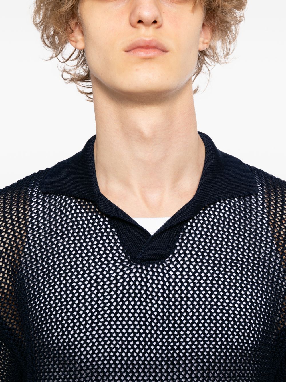 tilley knitted short-sleeve polo shirt