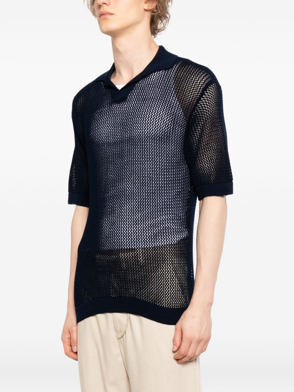 tilley knitted short-sleeve polo shirt