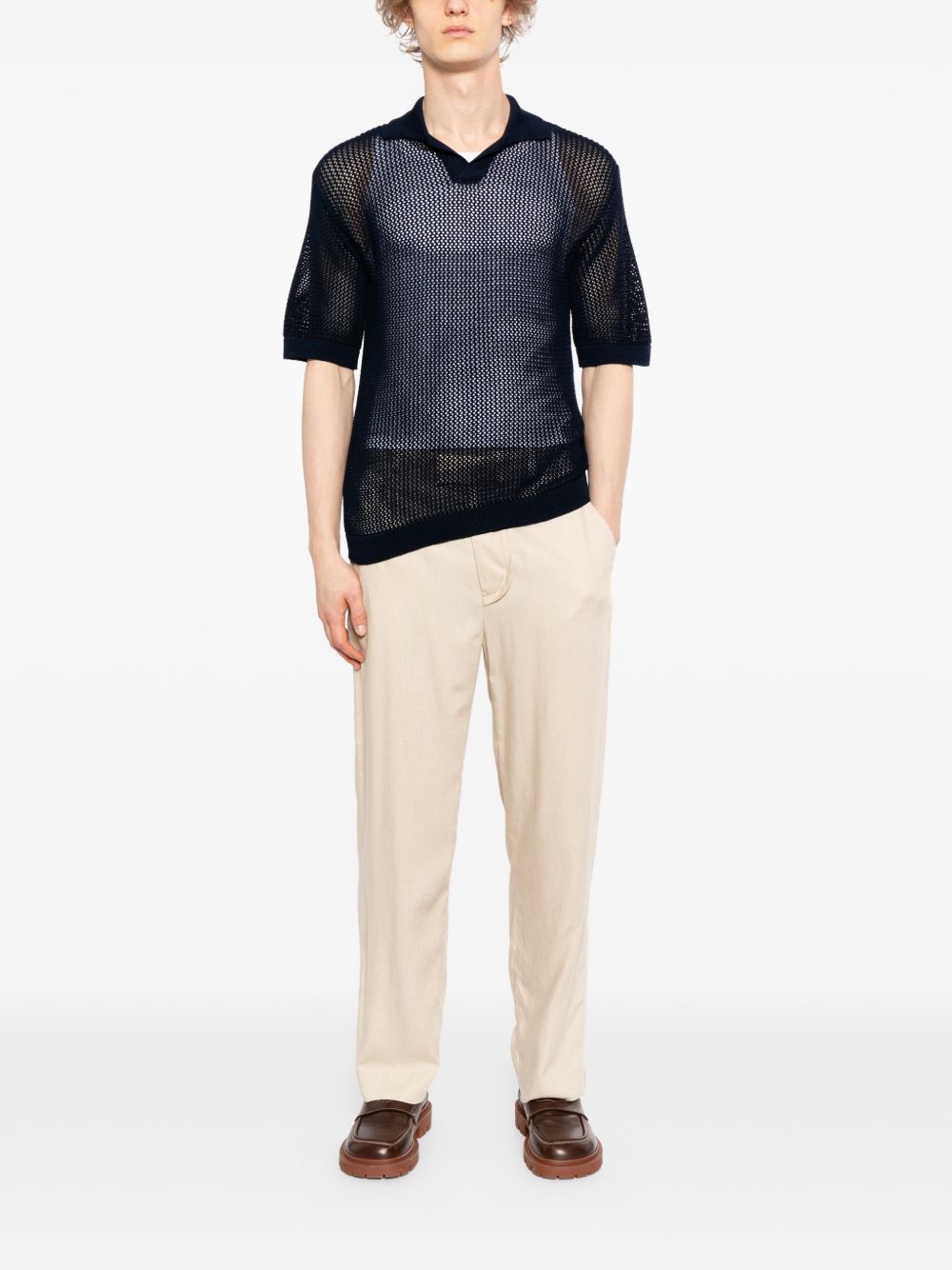 tilley knitted short-sleeve polo shirt