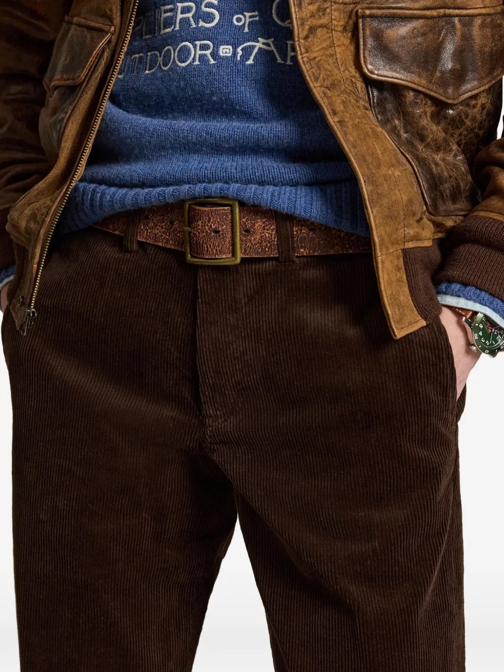 stretch-corduroy trousers