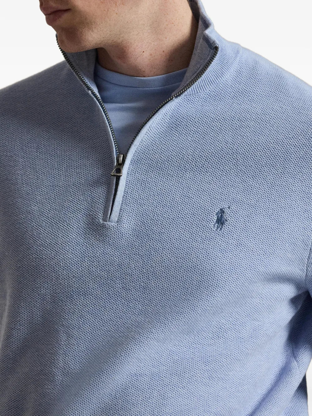 quarter zip knit sweater