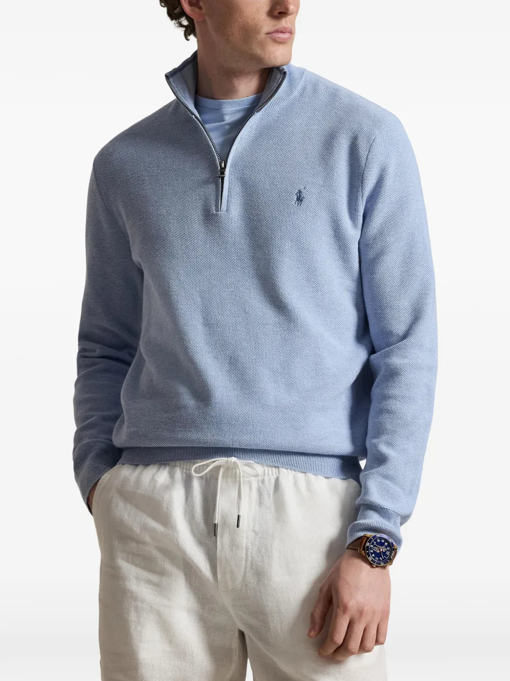 quarter zip knit sweater