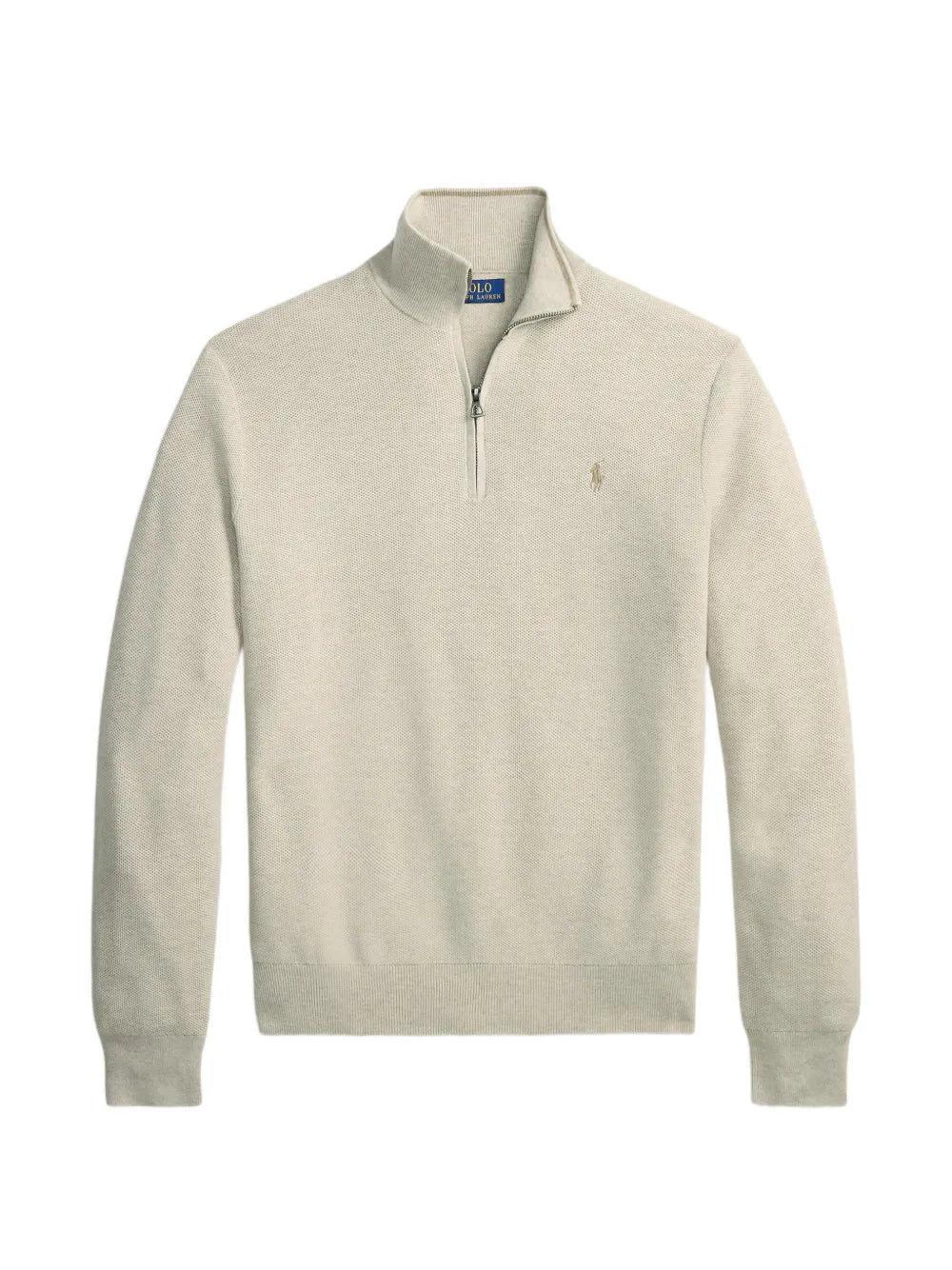 mesh-knit quarter-zip sweater