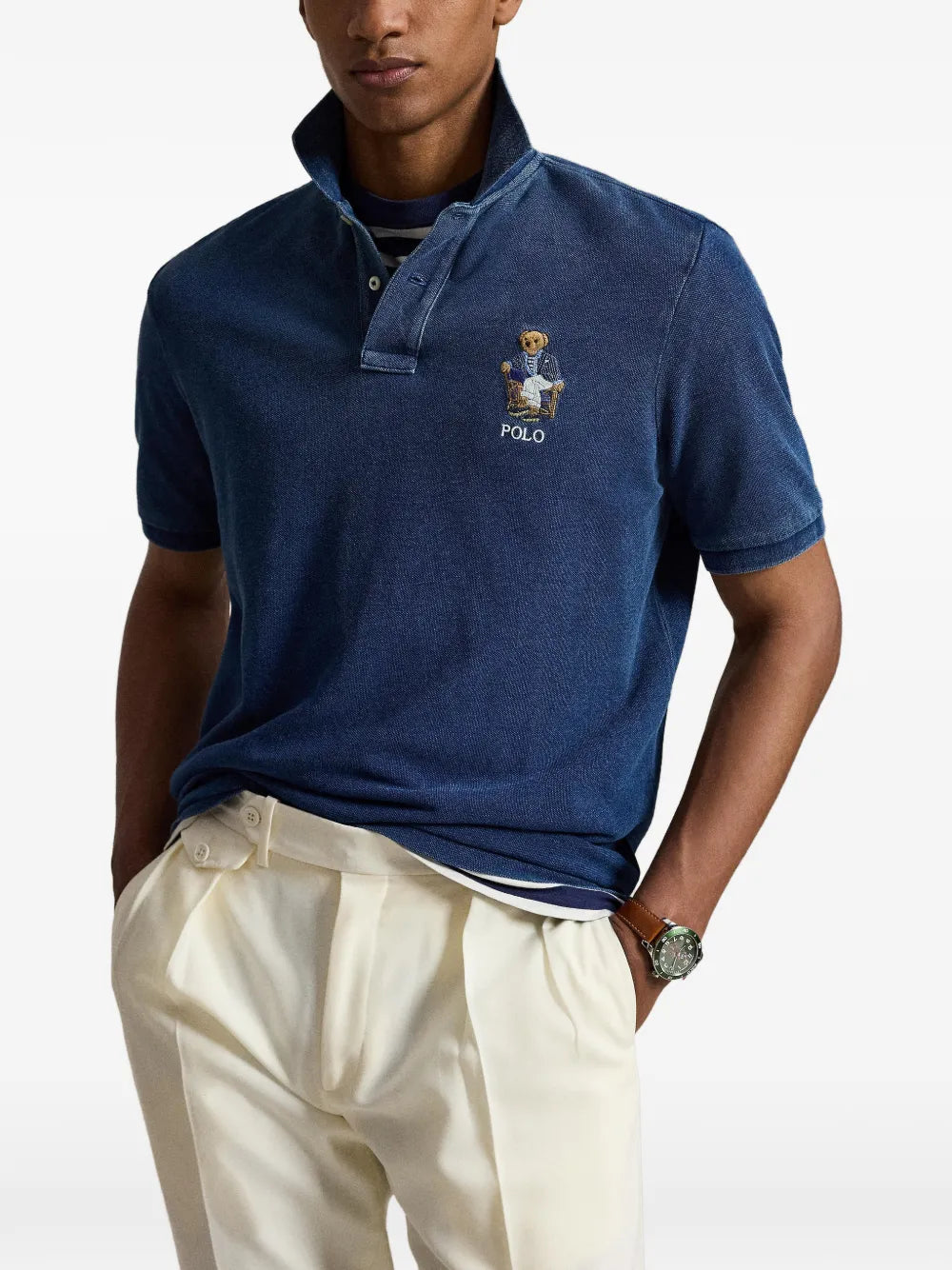 Polo Bear mesh polo shirt