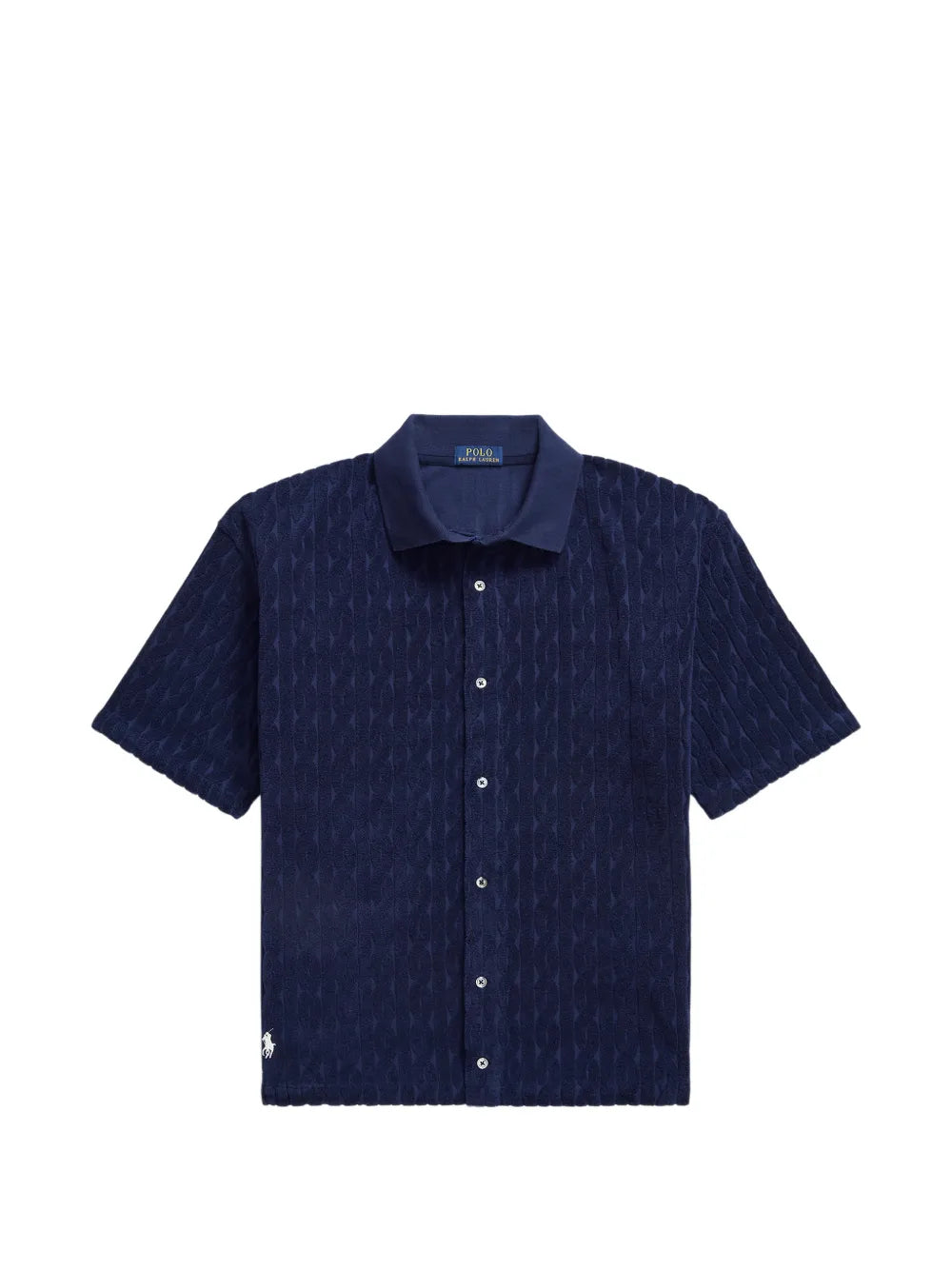 relaxed fit cabled terry shirt