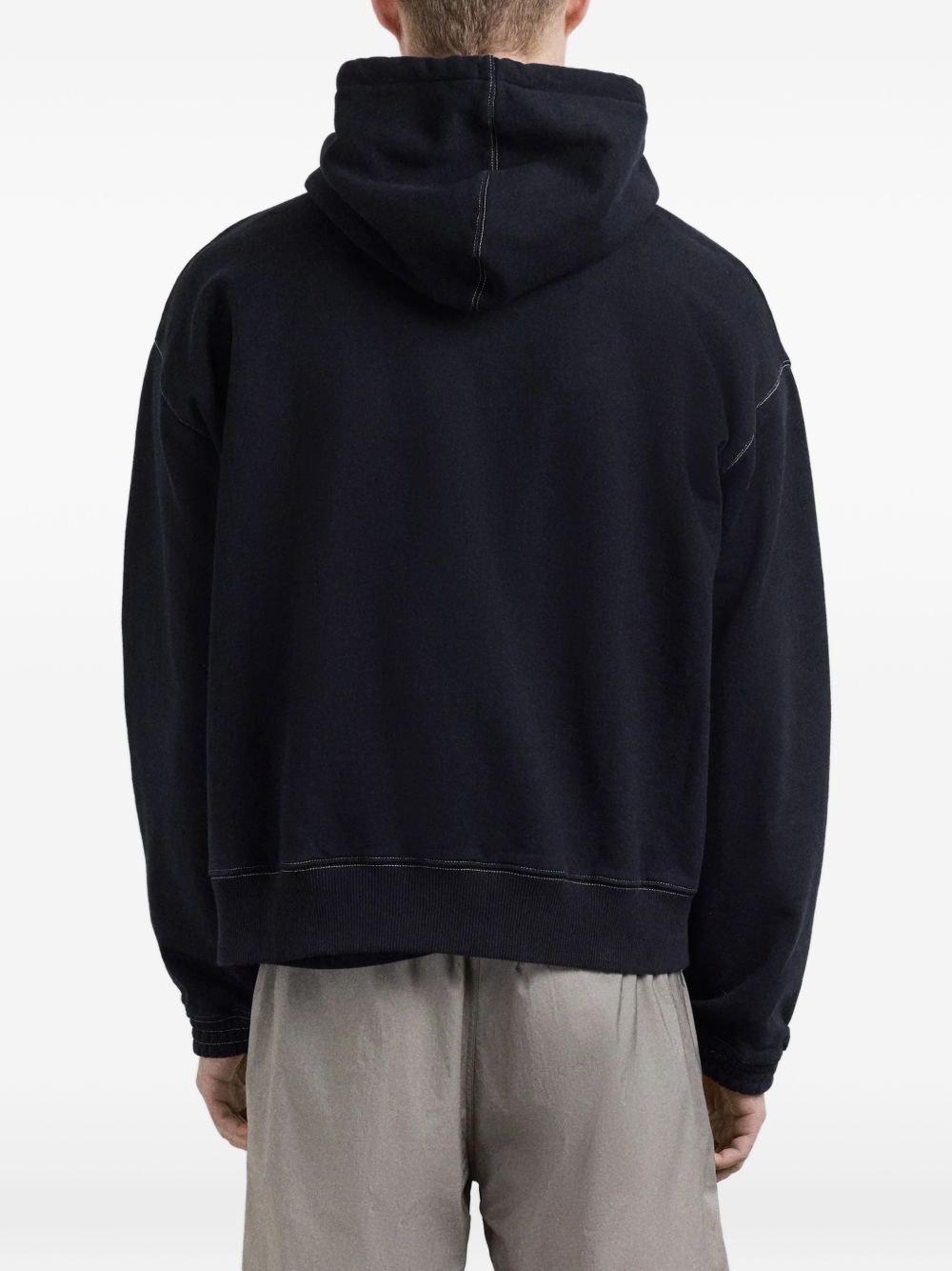 contrast-stitch hoodie