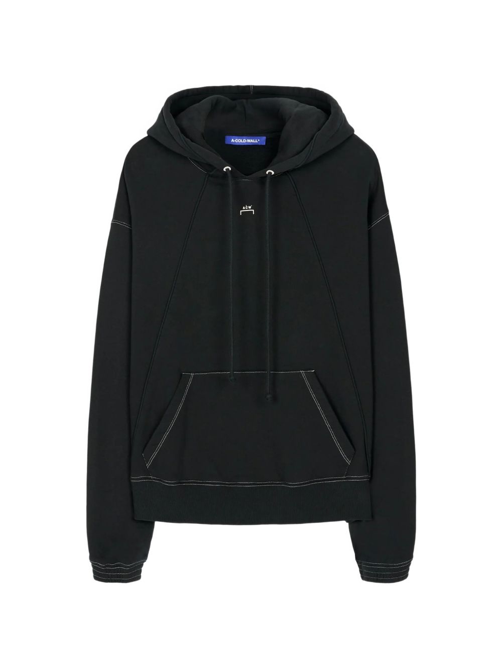 contrast-stitch hoodie