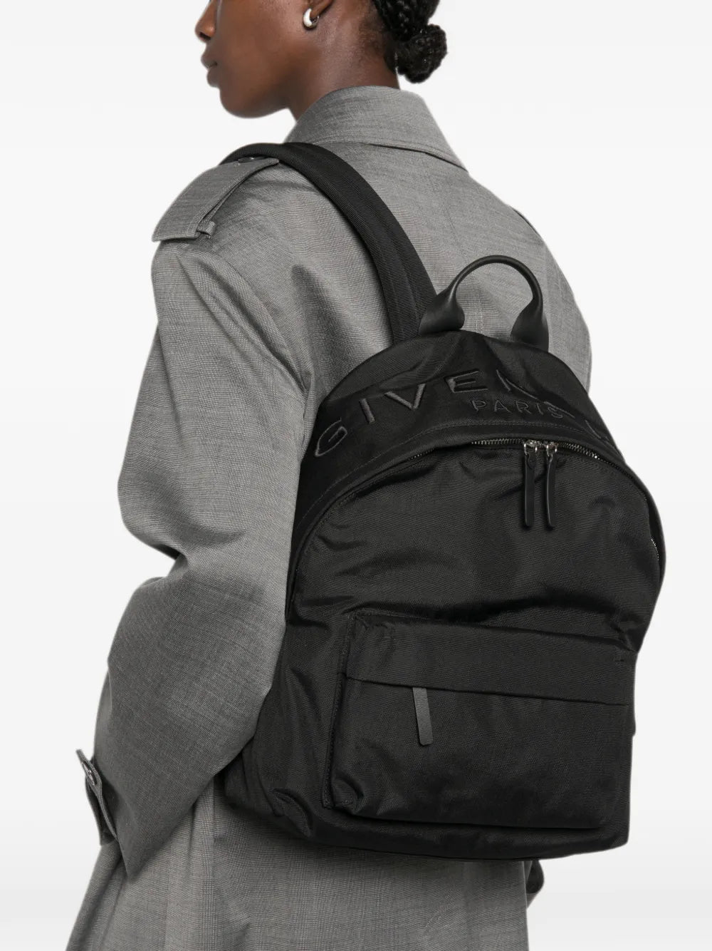 logo-embossed backpack