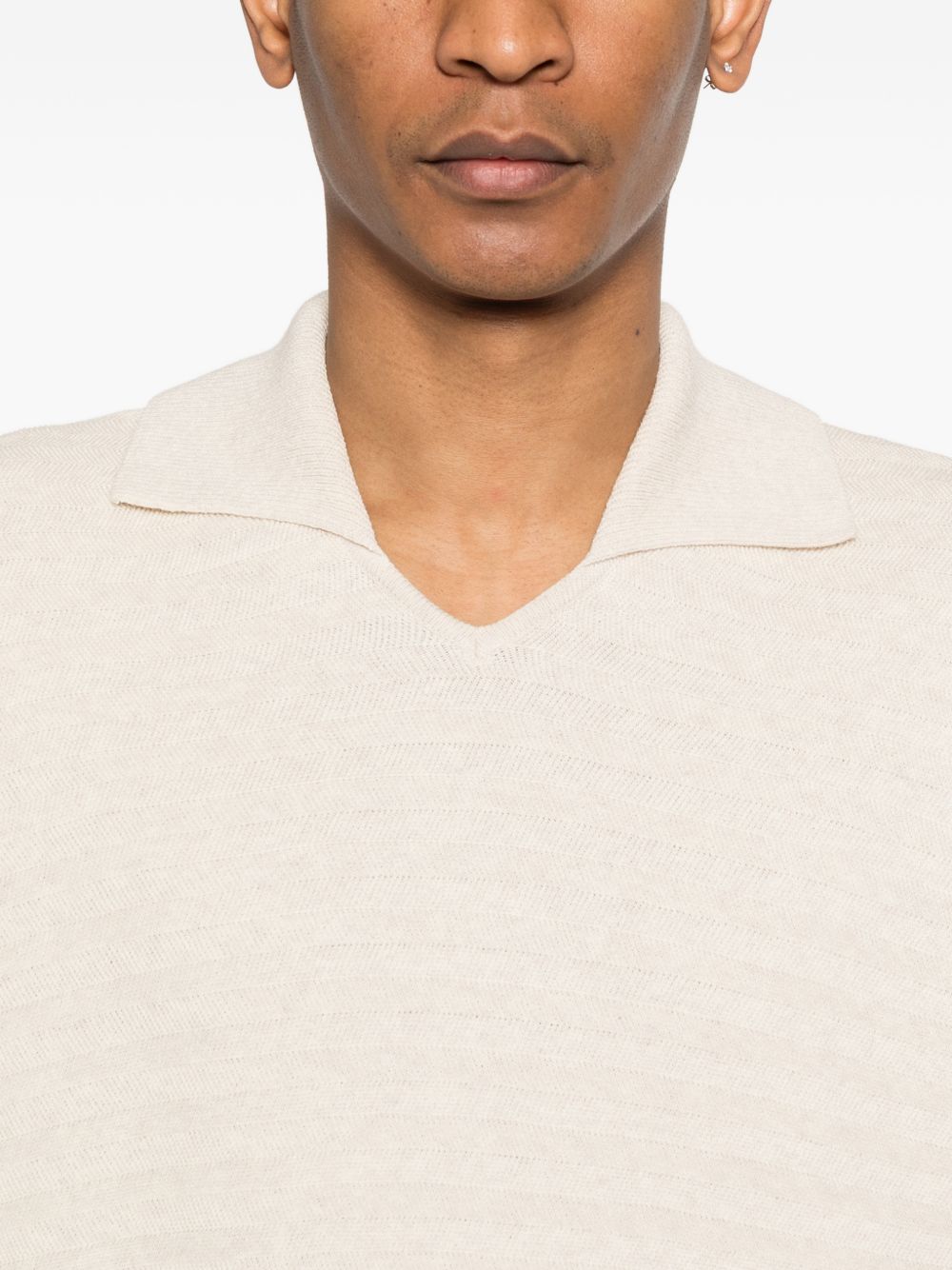 collar short-sleeve sweater