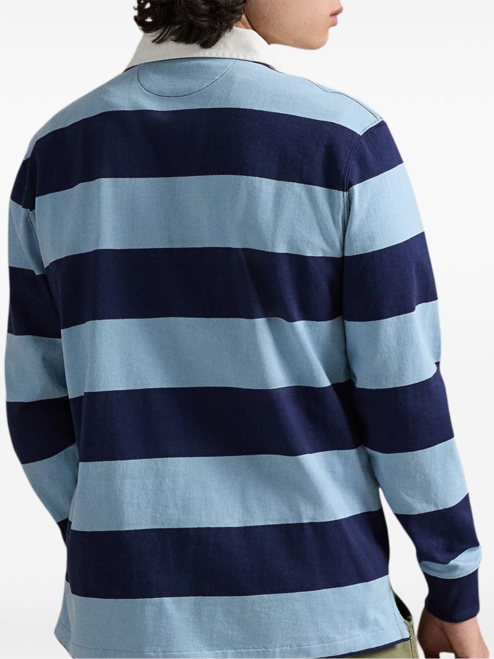 striped long-sleeve rugby shirt