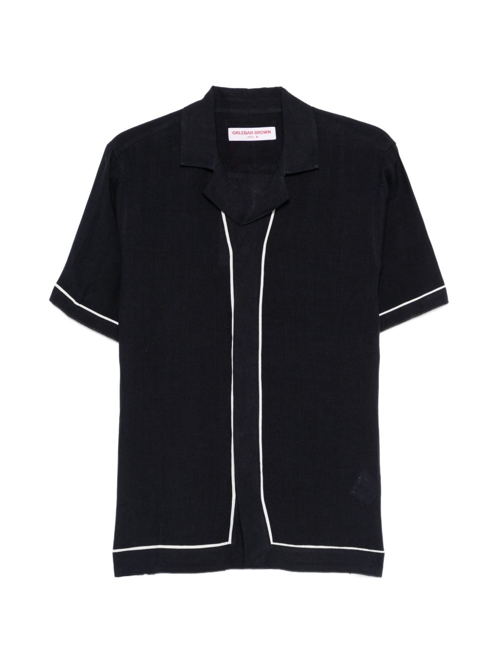 short-sleeve piped shirt