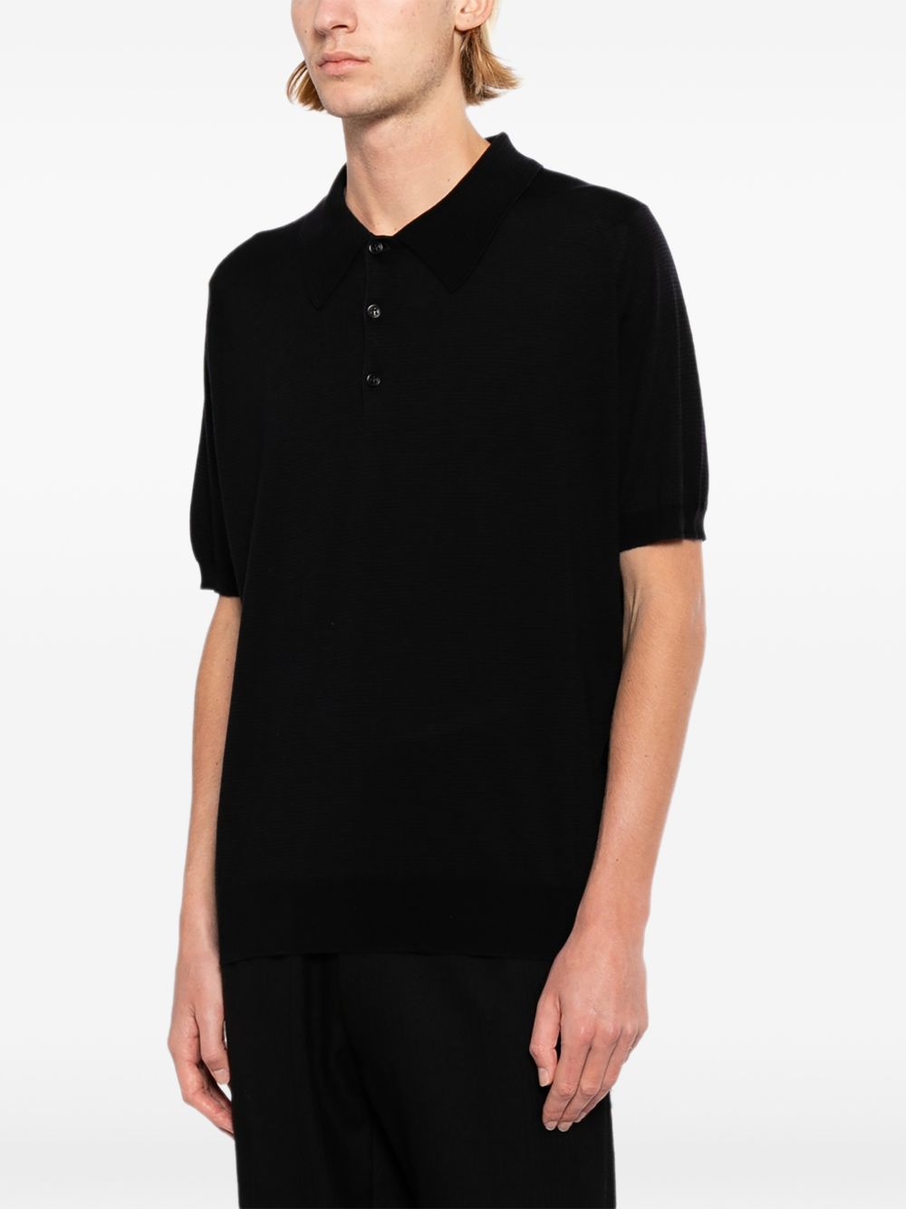 elvins fine stripe polo shirt