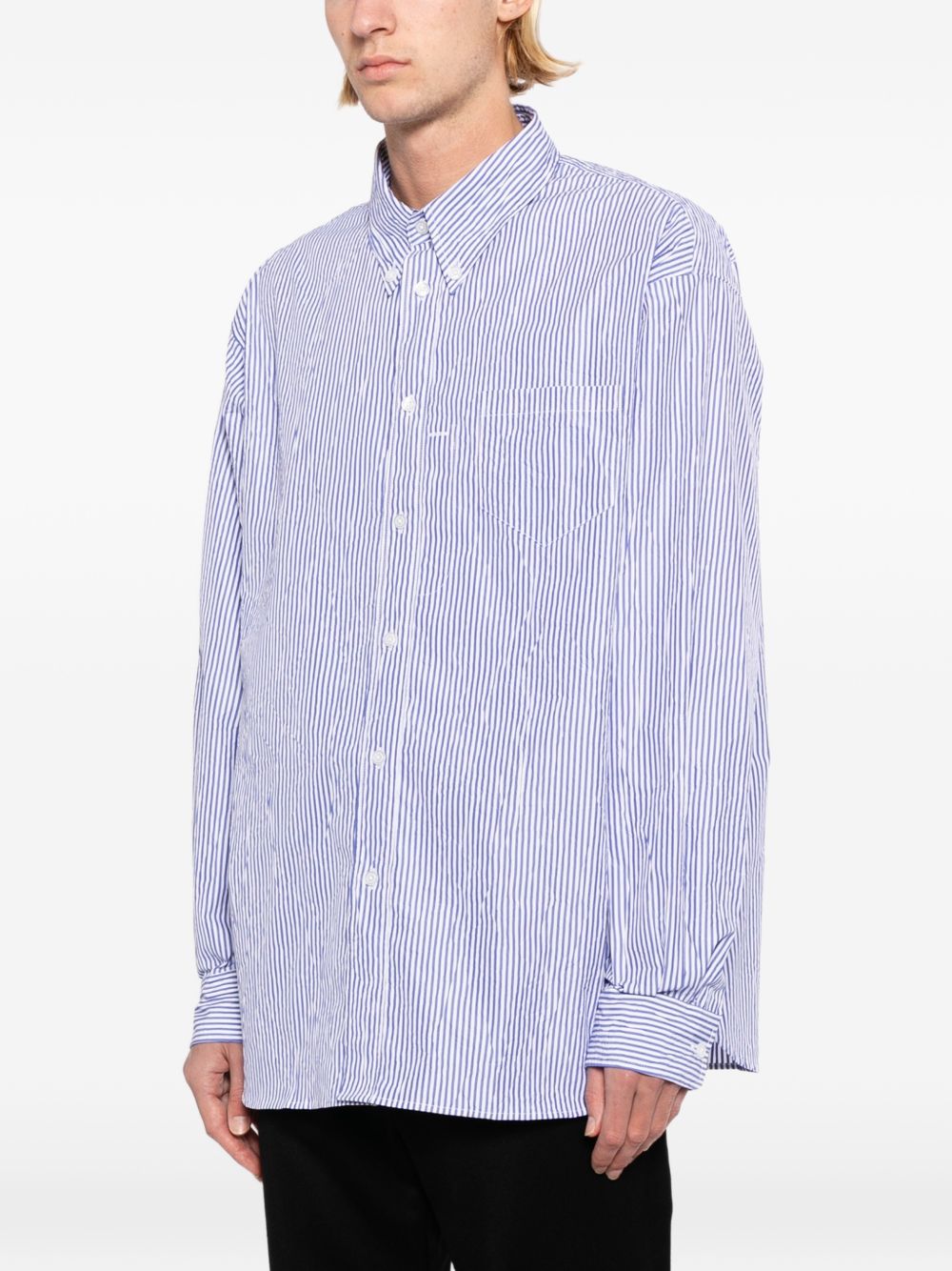 striped button-down shirt