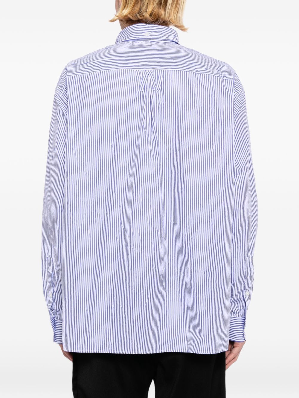 striped button-down shirt