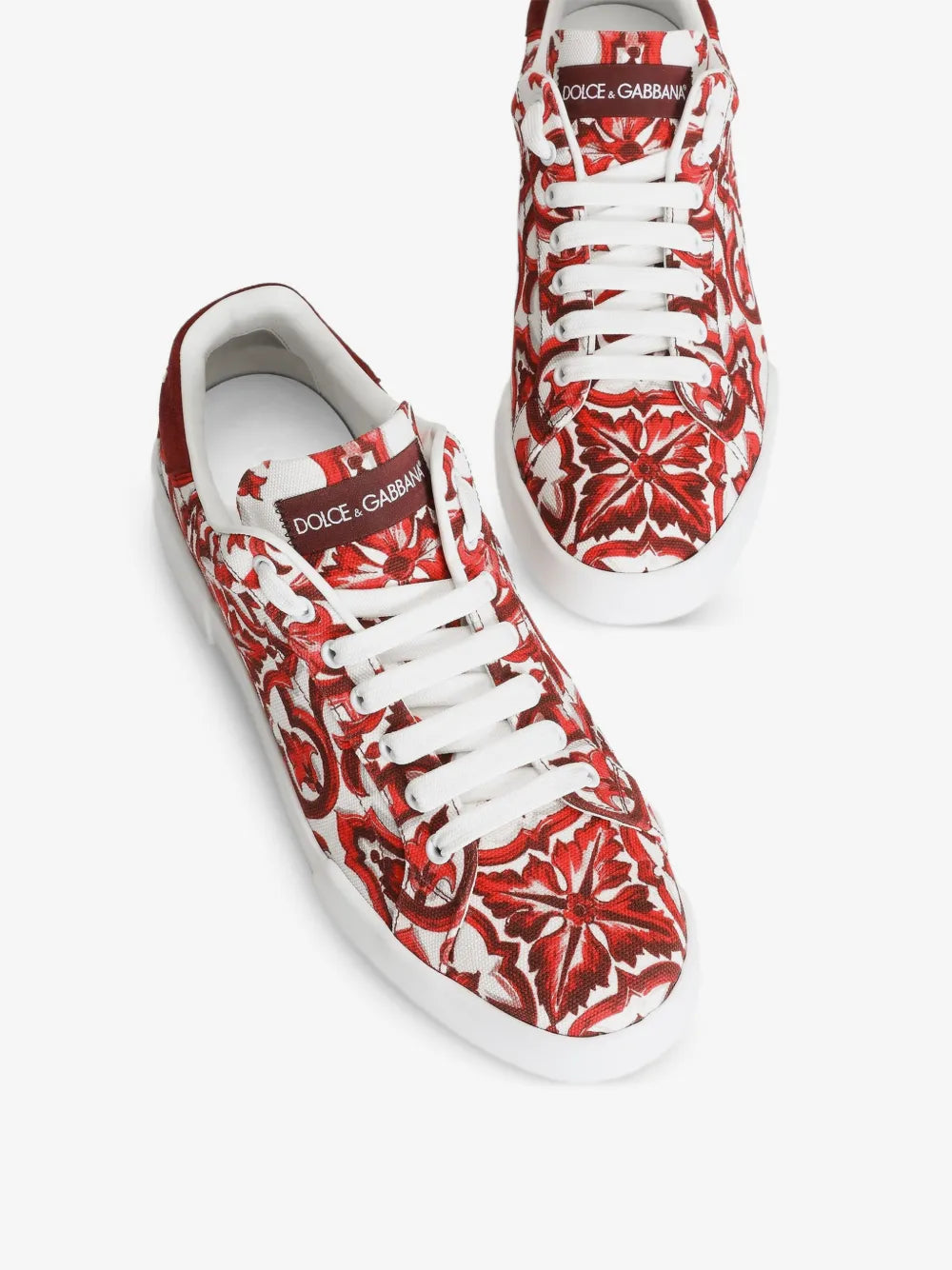 Majolica-Print Canvas Portofino Sneakers
