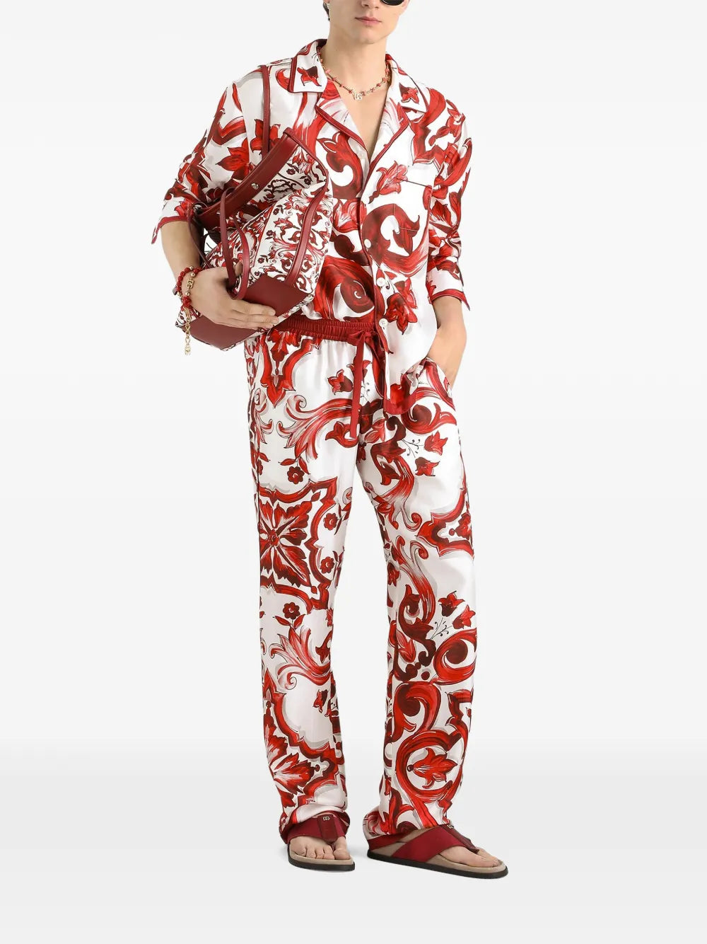  Majolica-print Vanity twill shirt