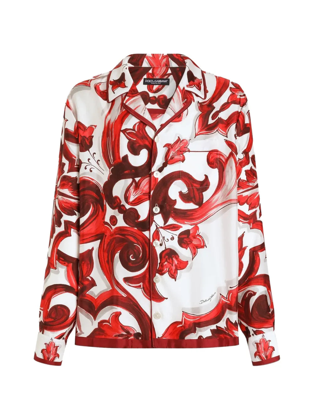  Majolica-print Vanity twill shirt